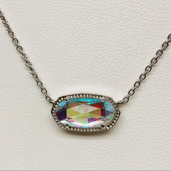 Elisa Silver Necklace, Dichroic Glass main image 0
